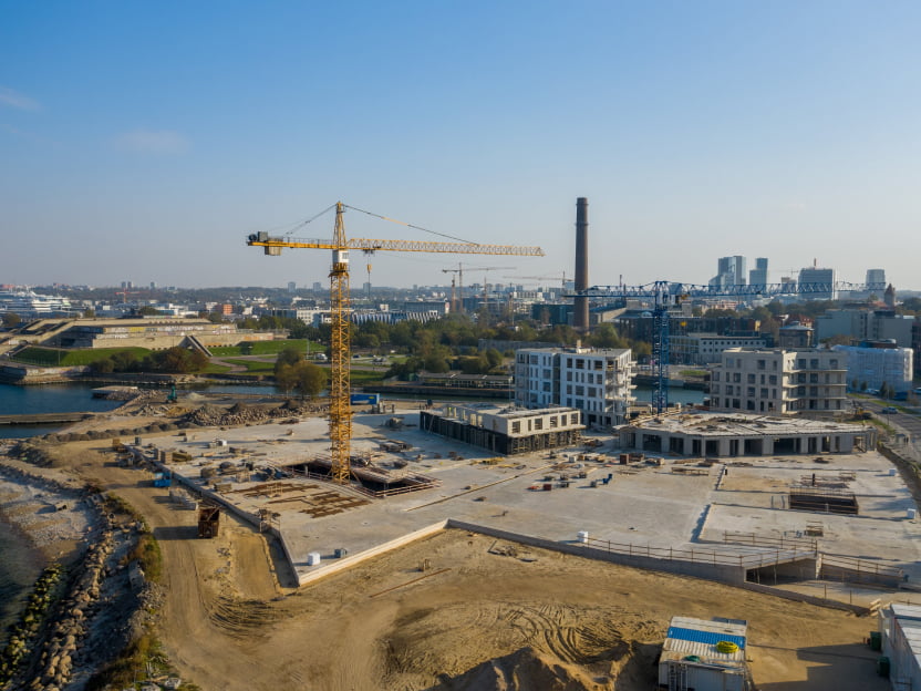 Kalaranna kvartali ehitustööd, aasta 2020